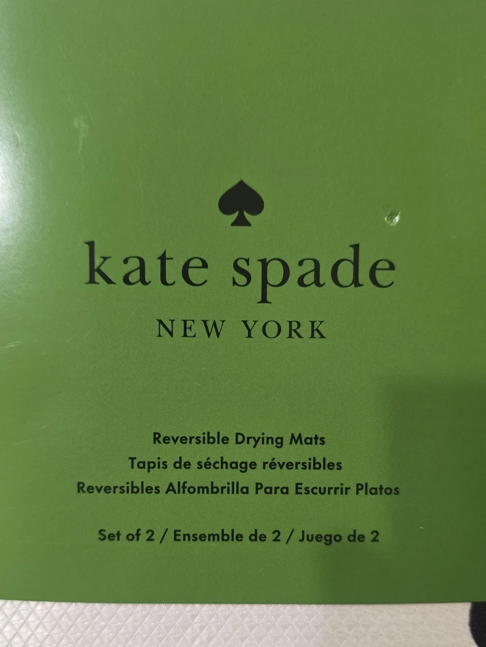 Kate Spade New York Set Of 2 Polka Dot Reversible Drying Mats